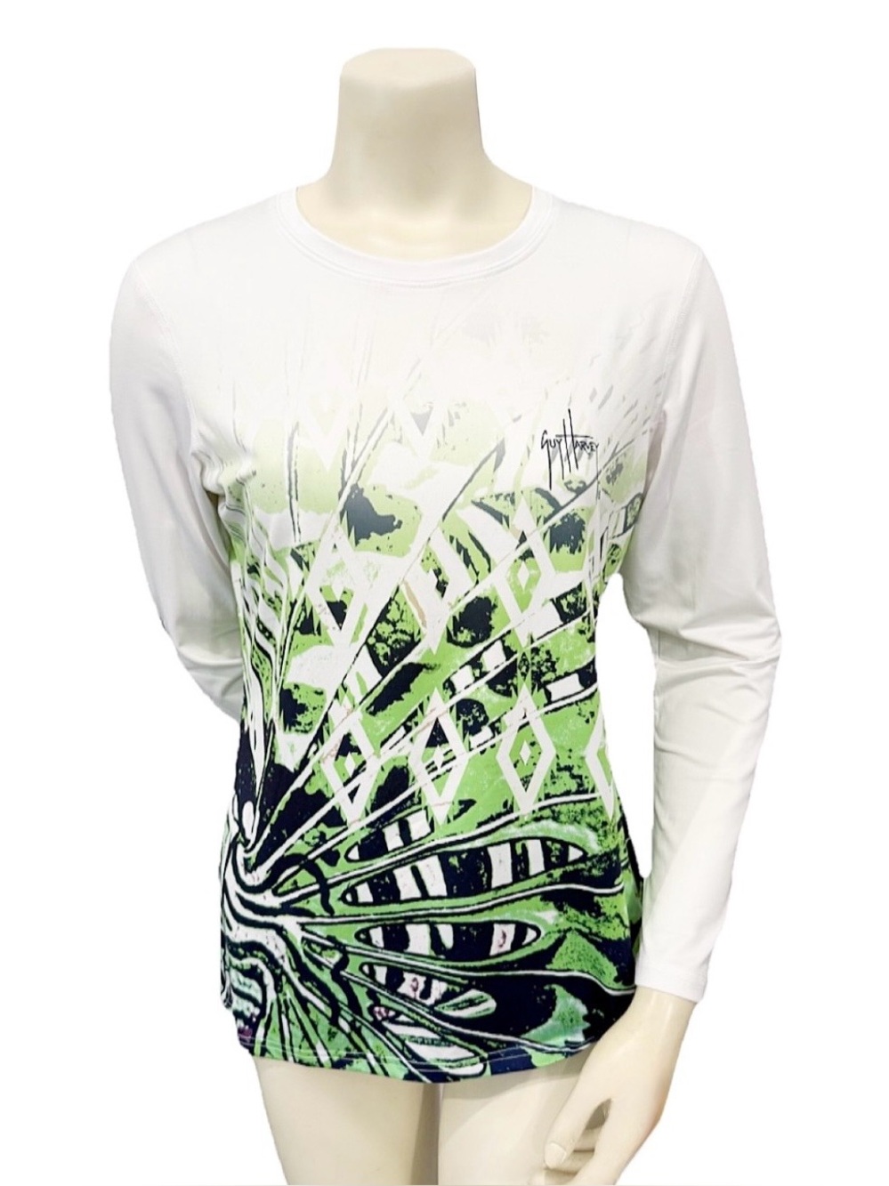 Guy Harvey Performance Long Sleeve Fishing Shirt Women’s M UV Key West FL - Picture 2 of 9